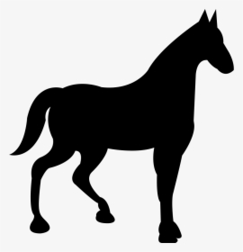 Race Horse Black Silhouette - Silueta Negra De Animales, HD Png Download, Free Download