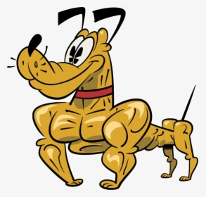 Pluto Minnie Mouse Donald Duck Yellow Cartoon Clip - Minnie Mouse Muscle, HD Png Download, Free Download