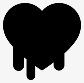 Melted Heart Symbol Of Security System - Coração Derretido, HD Png Download, Free Download