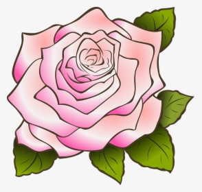 Rose, Drawing, Vintage, Pink, Petals, Flower, Design - Pink Cartoon Rose Png, Transparent Png, Free Download