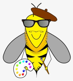 Bee Clip Art Painting, HD Png Download, Free Download