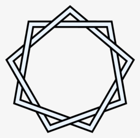 9-2 Star Polygon Interlaced - Celtic Design To Colour, HD Png Download, Free Download