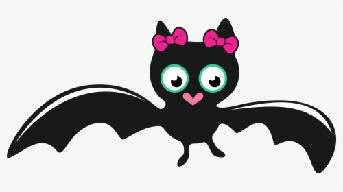 Bat Girl Cute Halloween Svg Cuttable Design - Cute Halloween Bat Clipart, HD Png Download, Free Download