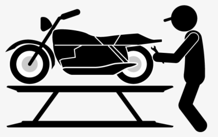 Motorcycle Bike Work Illustration - Bike Mechanic Logo Png, Transparent Png, Free Download