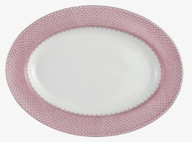 Pink Lace Oval Platter - Plate, HD Png Download, Free Download