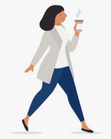 Transparent Woman Walking Png - Cartoon Walking Woman Png, Png Download, Free Download