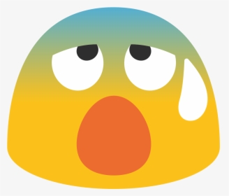 File - Emoji U1f630 - Svg - Anxious Face With Sweat - Anxious Face With Sweat Emoji, HD Png Download, Free Download