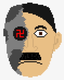 Transparent Hitler Face Png - Hitler Pixel Art Minecraft, Png Download, Free Download