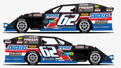 Hunter Marriott"s Modified Will Fly The Colors Of The - Hunter Marriott Snickers Car, HD Png Download, Free Download