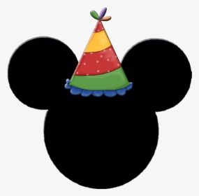 Mickey Mouse Minnie Mouse Party Hat Clip Art - Mickey Head With Party Hat, HD Png Download, Free Download