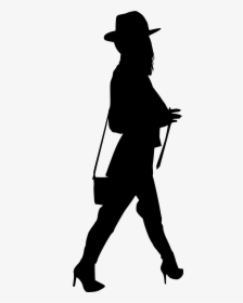 Silhouette Woman Walking Clipart, HD Png Download, Free Download