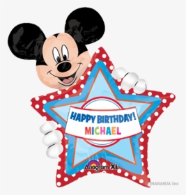 Mickey Mouse Birthday Michael Clipart , Png Download - Happy Birthday Michael Mickey Mouse, Transparent Png, Free Download