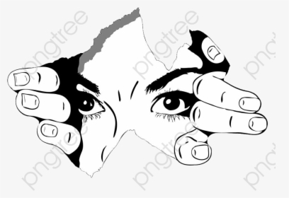 Black And White Eyes Illustrations, Eyes Clipart, Ripped, - Enigmatic Clipart, HD Png Download, Free Download