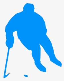Silhouette Hockey 01 Clip Arts - Blue Hockey Player Silhouette Png, Transparent Png, Free Download
