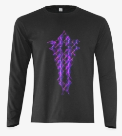 Cross Purple Lightning W/ Pinstripe "back - Long-sleeved T-shirt, HD Png Download, Free Download