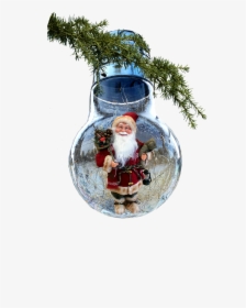 Christmas Bulb Pere Noel Free Picture - Christmas Ornament, HD Png Download, Free Download