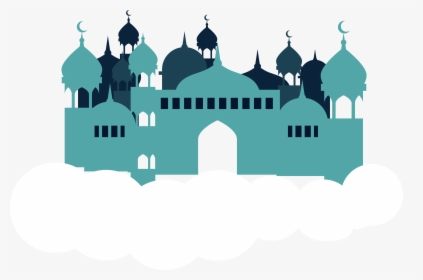 On Clouds Islamic Church The Islam Clipart - Baground Islami Hd 1 Muharram, HD Png Download, Free Download