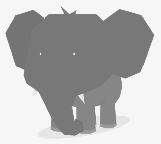 Elephant Minimal Flat Design Animal Clip Arts - Elephant, HD Png Download, Free Download