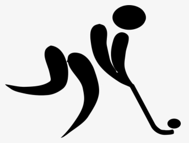 Hockey, Player, Ice Hockey, Stick, Puck, Silhouette - Sports Vocabulary In German, HD Png Download, Free Download