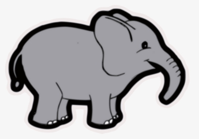 Baby Elephant Vector Clip Art - Drawing Of African Bush Elephant, HD Png Download, Free Download