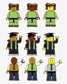 Multi Cultural Figures Icons - Vector Svg Lego People Clipart, HD Png Download, Free Download
