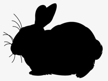 Clipart Solid Color Silhouette Bunnies, HD Png Download, Free Download