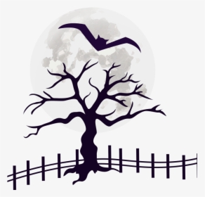 Tribal Cypress Tree Root Silhouette Tattoo Clipart - Full Moon Vector Free Download, HD Png Download, Free Download