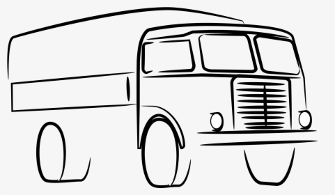 Transparent Truck Silhouette Png - Truck Clipart Black And White, Png Download, Free Download
