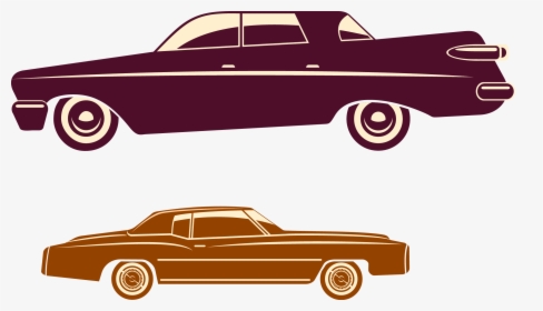 Vintage Car Silhouette Png Download - Siluetas De Autos Clasicos, Transparent Png, Free Download