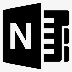 Microsoft Onenote Icon - One Note Icon Black, HD Png Download ...