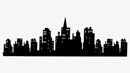 Batman Gotham City Skyline Silhouette Wall Decal - Gotham City Skyline Silhouette, HD Png Download, Free Download