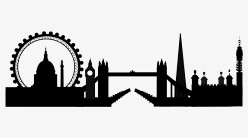 London Skyline Silhouette Png - Simple Skyline Silhouette London, Transparent Png, Free Download