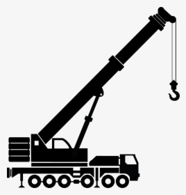 Mobile Crane Truck Clip Art - Crane Black And White Png, Transparent Png, Free Download