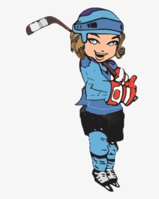 Collection Of Ice High Quality Free - Cartoon Girl Hockey Player Png, Transparent Png, Free Download