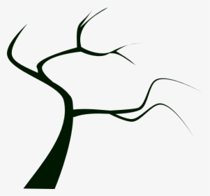 Dead Tree Silhouette Cartoon, HD Png Download, Free Download