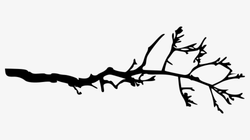 Black And White Tree Branch Clip Art, HD Png Download, Free Download