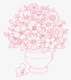 Flowers Vase Flower - Flowers Art Images Coloring, HD Png Download, Free Download