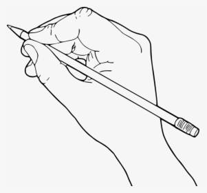 Transparent Hand With Pencil Png - Contour Line Drawing, Png Download, Free Download