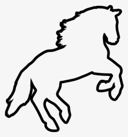 Horse Jumping Outline Variant - Horse Logo Png Outline, Transparent Png, Free Download