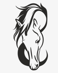 Clip Art Horse Head Outline Drawing - Outline Silhouette Horse Head, HD Png Download, Free Download
