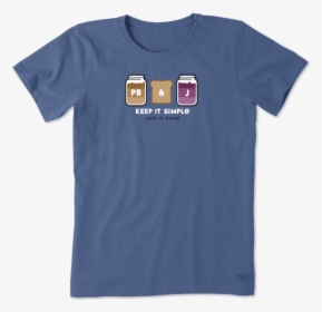 Life Is Good Women"s Simple Pb&j Crusher Tee - Womens Dog Life Is Good Shirts, HD Png Download, Free Download