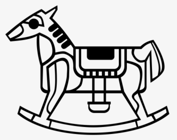 Rocking Horse Outline - Outline Picture Of Toy, HD Png Download, Free Download
