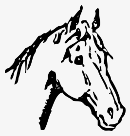 Arabian Horse Mustang American Quarter Horse Clip Art - Black And White Horse Head Design, HD Png Download, Free Download