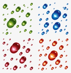 Drops Bubbles Water Background Green Blue Red Orange - Green Blue Bubbles Background, HD Png Download, Free Download