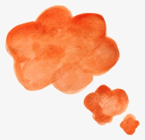 Orange Watercolor Speech Bubble - Hand Painted Speech Bubble Png, Transparent Png, Free Download