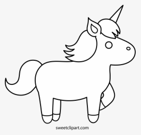 White Unicorn Clipart 3 By Charles - Pony Outline, HD Png Download, Free Download