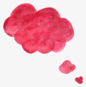 Red Watercolor Speech Bubble - Watercolor Thought Bubble Clipart, HD Png Download, Free Download