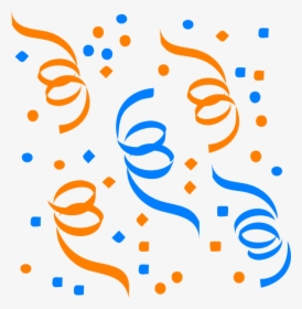 Transparent Confetti Clipart - Orange And Blue Confetti Clip Art, HD Png Download, Free Download
