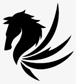Horse,leaf,monochrome Photography - Pegasus Logo, HD Png Download, Free Download