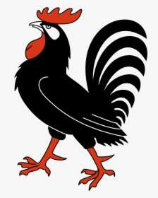 Download And Use Cock Png Picture - Black Red Chicken Cartoon, Transparent Png, Free Download
